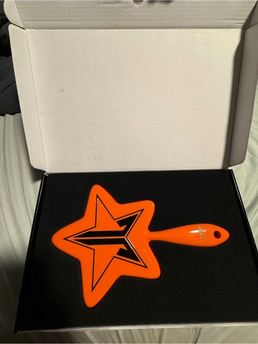 Jeffree Star 2020 Halloween Mystery box hand mirror, orange and black